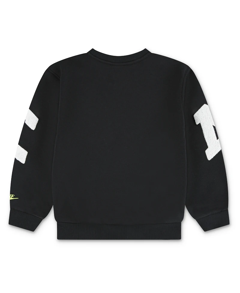 Nike Boys 2T-7 Club Chenille Fleece Crewneck Sweatshirt