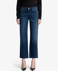 7 For All Mankind Women's Calie Straight Leg Ankle Jeans