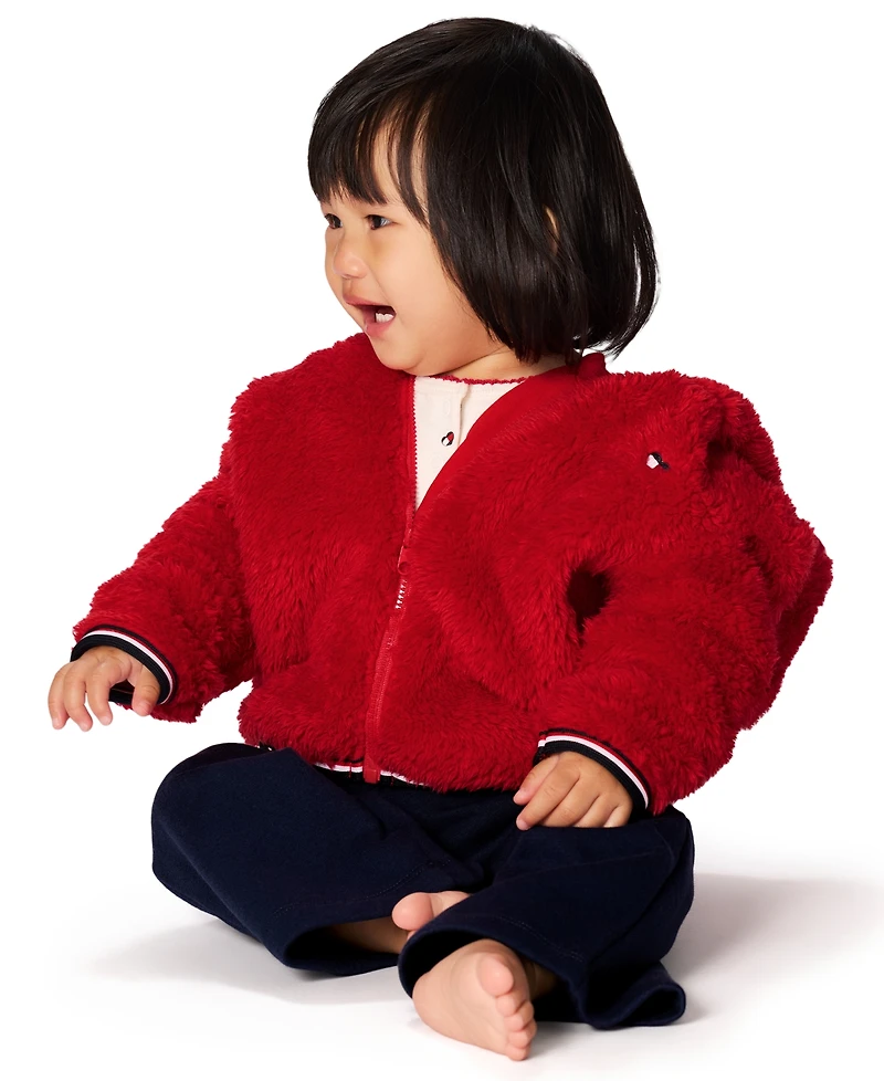 Tommy Hilfiger Baby Girls 3-Piece Crewneck T-Shirt, Hoodie, and Pants Set