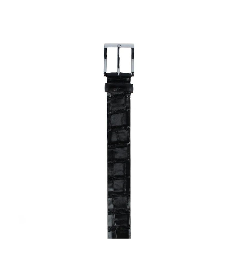Trafalgar Men's Elias Embossed Gator 35mm Leather Belt