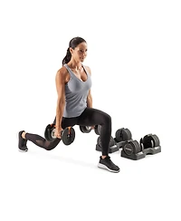 NordicTrack 55 lb Select-a-Weight Dumbbell Pair, Black