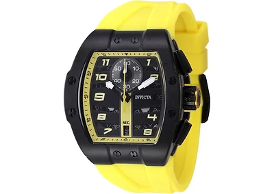 Invicta Men's 47371 Invicta Racing Quartz Multifunction Black, Yellow Dial Watch