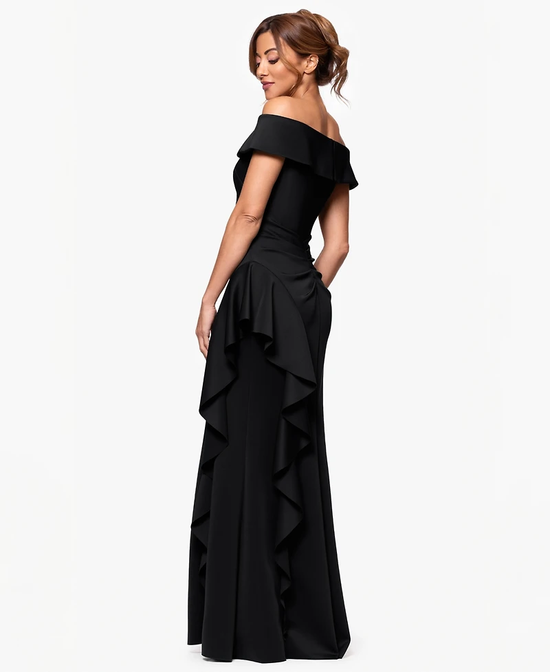 Xscape Petite Off The Shoulder Sleeveless Dress