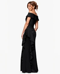 Xscape Petite Off The Shoulder Sleeveless Dress