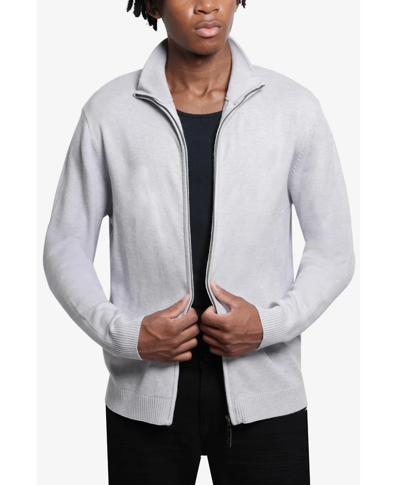 Xray Men's Full Zip Mock Neck Sweater
