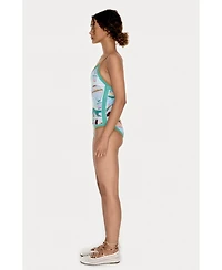 Jessie Zhao New York Jungle Adventure Reversible V-Neck One-Piece Swimsuit