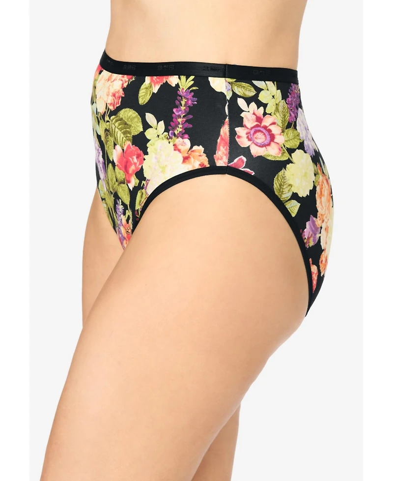 Avenue Women's Hi-Cut Cotton/Spandex Panty 3-Pack