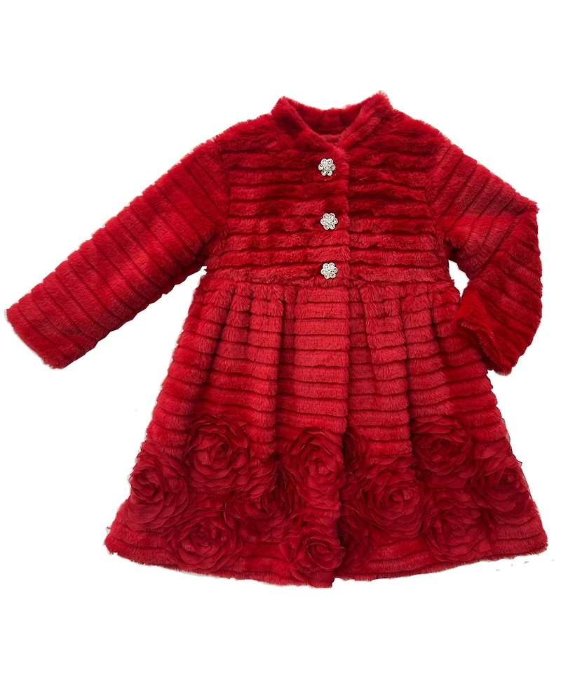 Blueberi Boulevard Baby Girls 2-Piece Long-Sleeve Coat and Dress Set