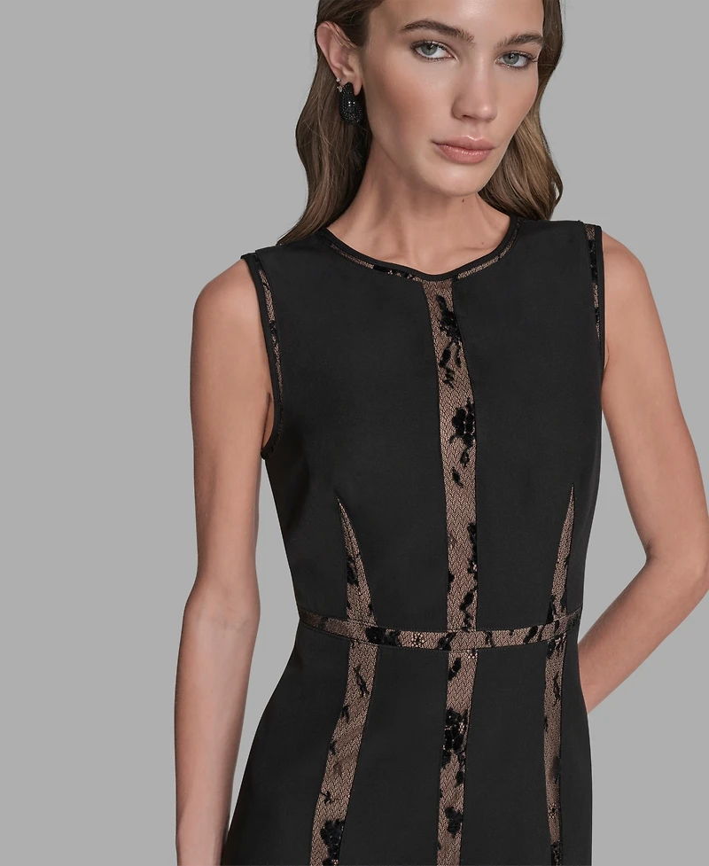 Bcbg Women's Archive Patchwork A-Line Lace Dress