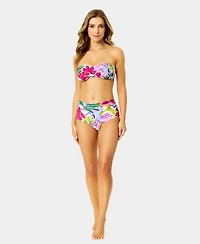 Anne Cole Women's Liz Printed Twist Bandeau Bra