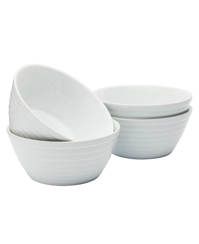 Tabletops Gallery Textured Round Bowls, Set of 4, Service For 4