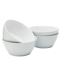 Tabletops Gallery Textured Round Bowls, Set of 4, Service For 4