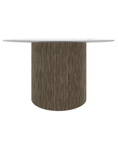 Frandlyn 54" Round Glass Dining Table