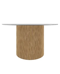 Frandlyn 54" Round Glass Dining Table