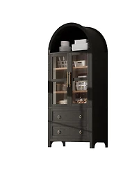 Streamdale 71" Arched Kitchen Pantry Cabinet