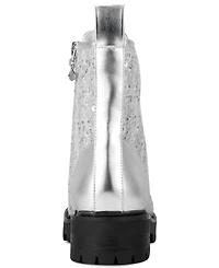 Karl Lagerfeld Paris Women's Marlee Sequin Combat Boots
