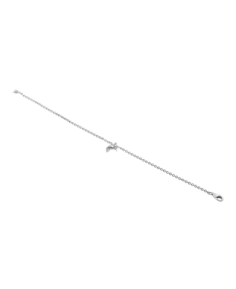 American West Jewelry Sterling Silver Hummingbird Anklet, 10 Inches