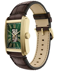 Fossil Men's Carraway Automatic Brown Croco Leather Watch
