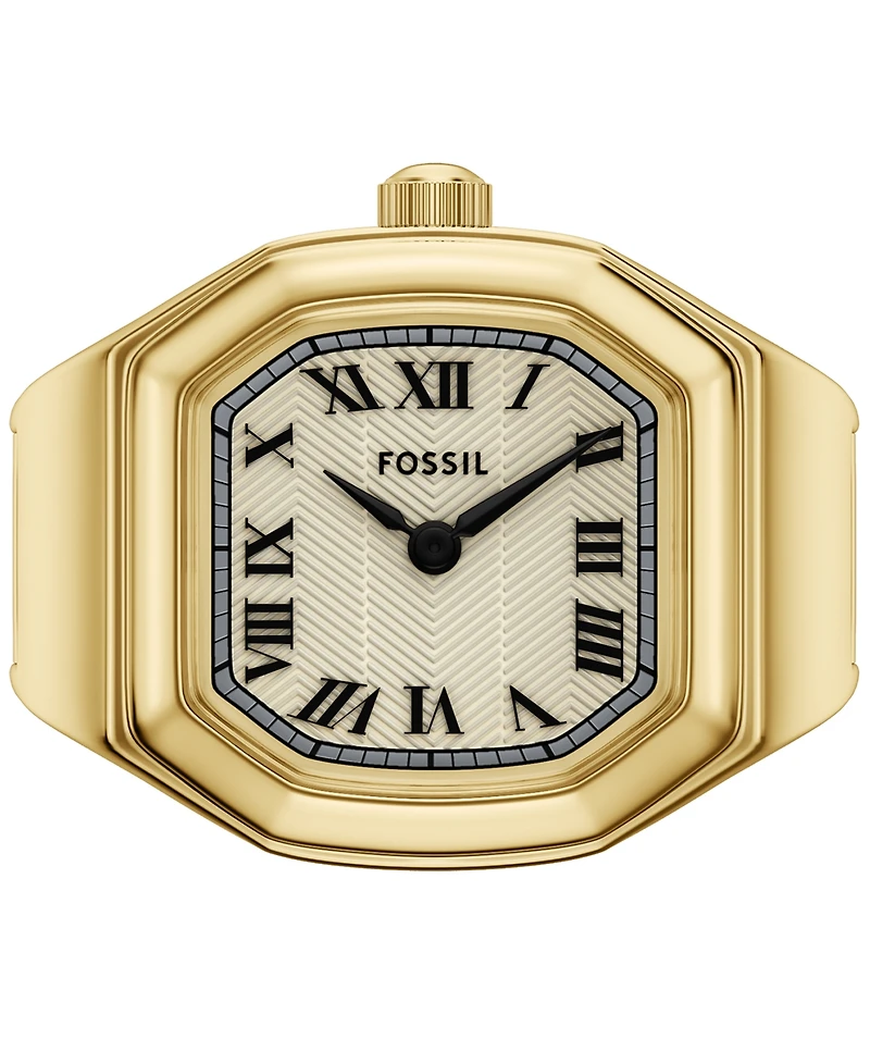 Fossil Women's Harlow Watch Ring Two-Hand Gold-Tone Stainless Steel Watch, 16mm