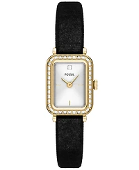 Fossil Women's Raquel Two-Hand Black Velvet Watch, 18mm
