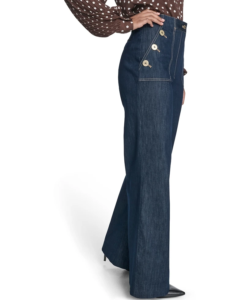 Tommy Hilfiger Women's High Rise Denim Sailor Pants