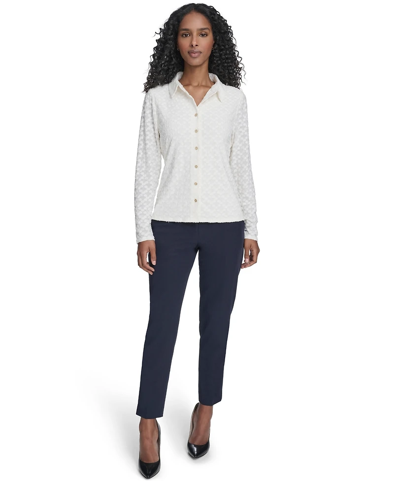 Tommy Hilfiger Women's Floral Clip Button-Up Top