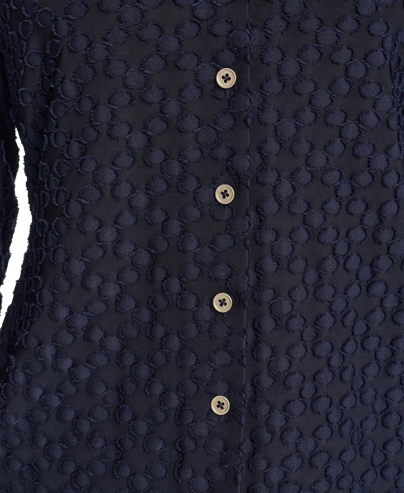 Tommy Hilfiger Women's Floral Clip Button-Up Top