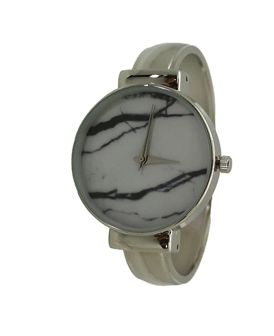 Olivia Pratt Stainless Steel Bangle Watch - White