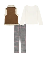 Tommy Hilfiger Girls Toddler 2T-4T 3-Piece T-Shirt, Vest and Leggings Set