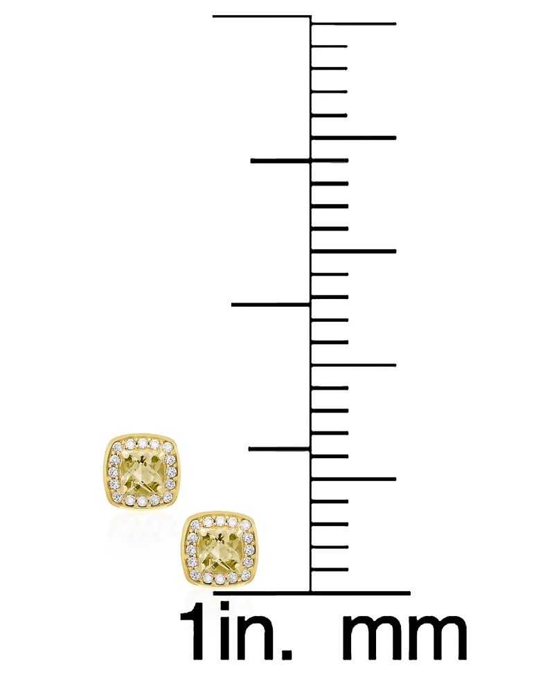 Macy's 2-Pc. Blue Topaz (4-1/2 ct. t.w.) and White Topaz (0.64 ct. t.w.) Pendant Necklace & Matching Earrings Set in Sterling Silver