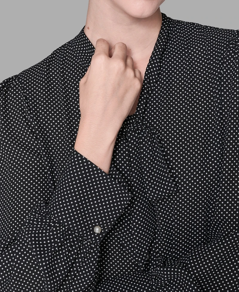 Karl Lagerfeld Paris Women's Long-Sleeve Blouse Top