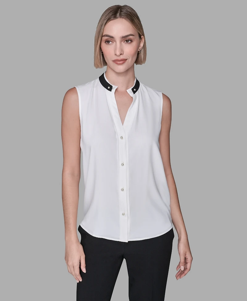 Karl Lagerfeld Paris Women's Sleeveless Top