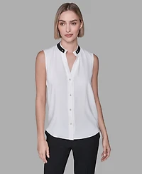 Karl Lagerfeld Paris Women's Sleeveless Top