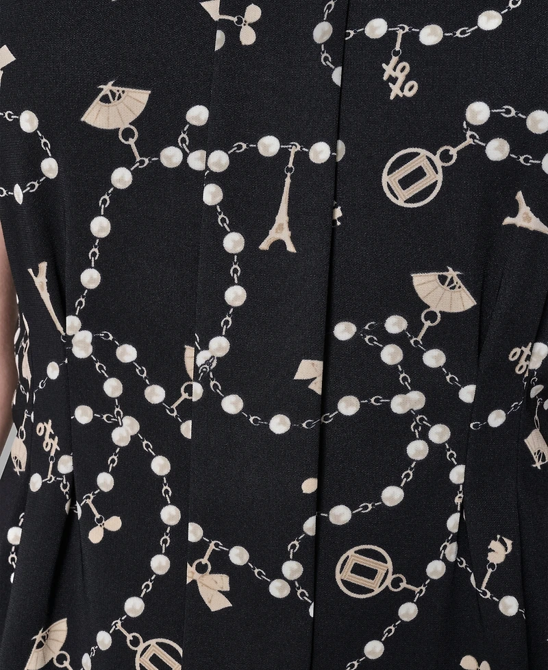 Karl Lagerfeld Paris Women's Short-Sleeve Fitted Top