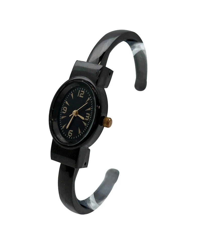 Olivia Pratt Black Small and Minimalist Every Day Bangle Women Watch