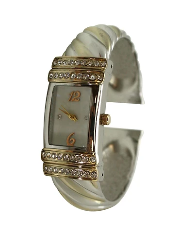 Olivia Pratt Two Tone Square and Thin Face Bangle Women Watch