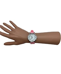 Olivia Pratt Pink Easy-Read Nurse Watch with Silicone Band Women Watch