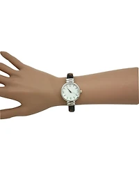 Olivia Pratt Dark Brown Skinny Tortoise Bangle Watch