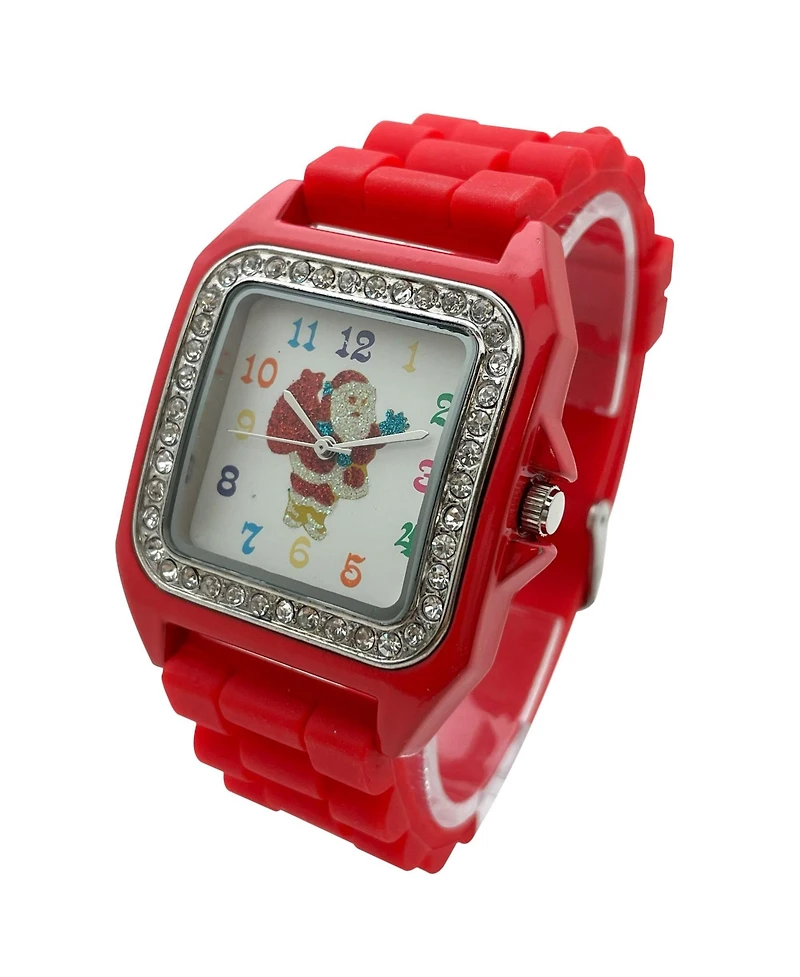 Olivia Pratt Red Merry Christmas Silicone Band Themed Women Watch