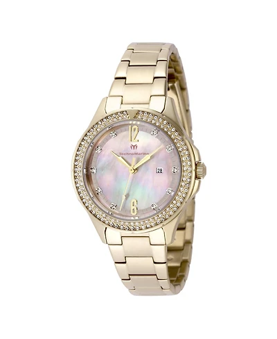 Technomarine Women's Tm-825003 Luna Quartz Pink, White Dial Watch