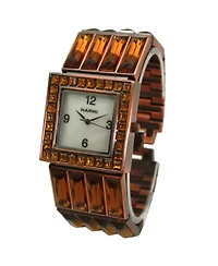 Olivia Copper Pratt Square Jewel Women Watch