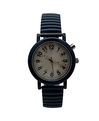Olivia Pratt Navy Stretch Band Easy Read Nurse Watch with Second Hand Women Watch