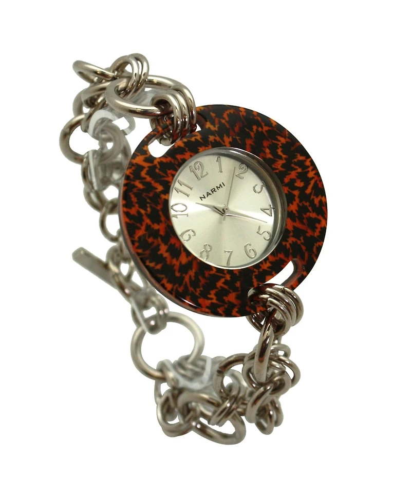 Olivia Pratt Cheetah Bracelet Big Face Women Watch