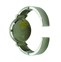 Olivia Pratt Elegant Emerald Rhinestone Solid Metal Bangle Watch