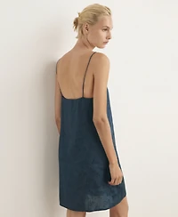 Mango Women's Jacquard Satin Nightdress