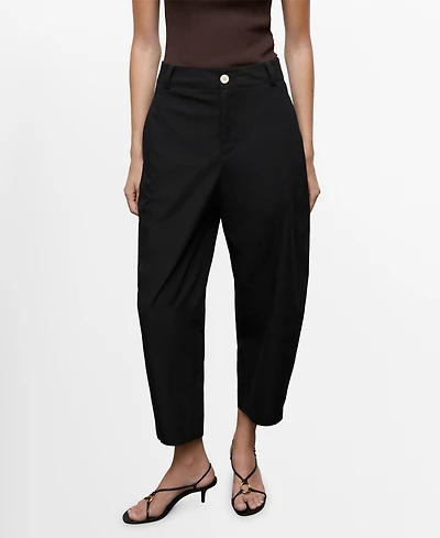 Mango Women's High-Waisted Balloon Pants
