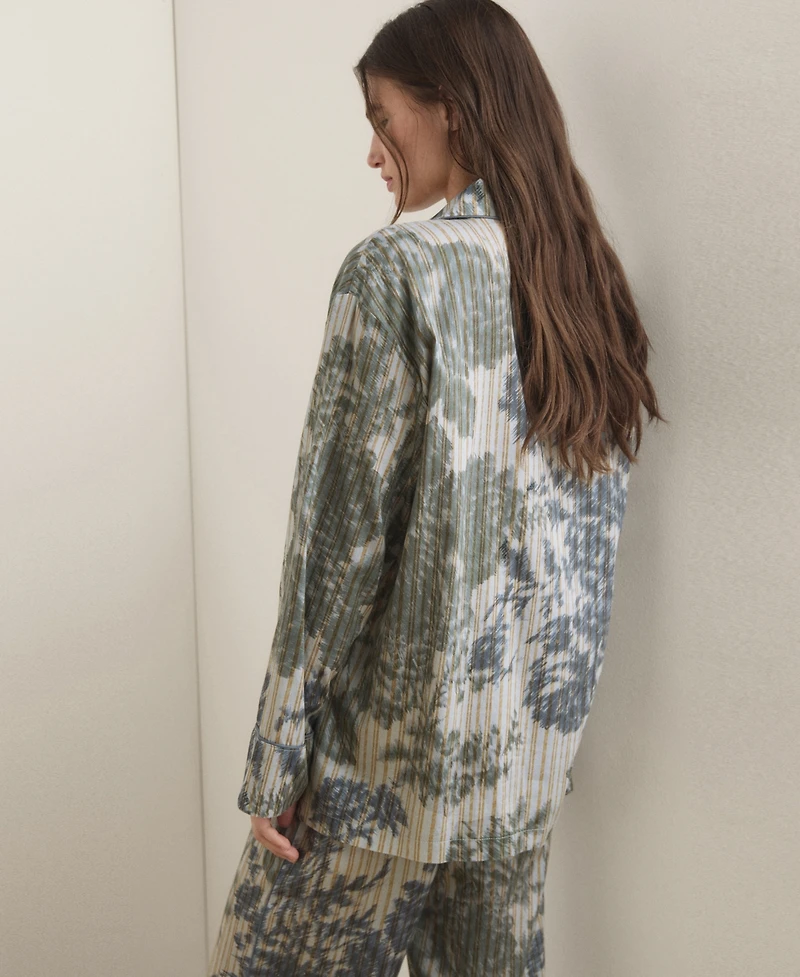 Mango Women's Blurred Print Pajama Shirt