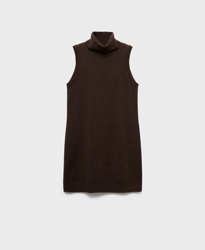 Mango Women's Knitted Turtleneck Dress