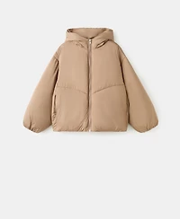 Mango Women's Short Oversized Hooded Anorak Coat