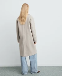 Mango Women's Double-Breasted Midi Coat